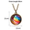 thumbnail image 6 of Kripyery Pendant Necklace Personality Double Sides Glow in The Dark Vintage Colorful Galaxy Glass Ball Necklace Jewelry Accessory, 6 of 8