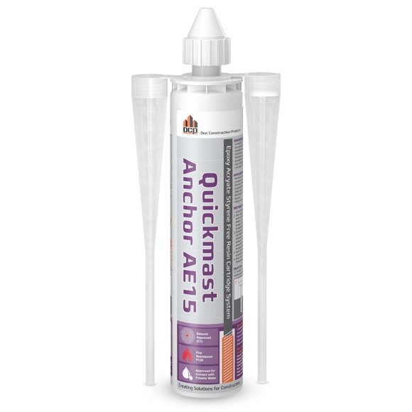 Sistema de anclaje DCP Quickmast AE15, epoxi para hormigón, 300 ml, 1 paquete
