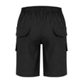 thumbnail image 6 of ZOYOEN Boys Cotton Linen Cargo Shorts- Summer Casual Elastic Waist Baggy Kids Hiking Shorts Black Size 4-12, 6 of 7