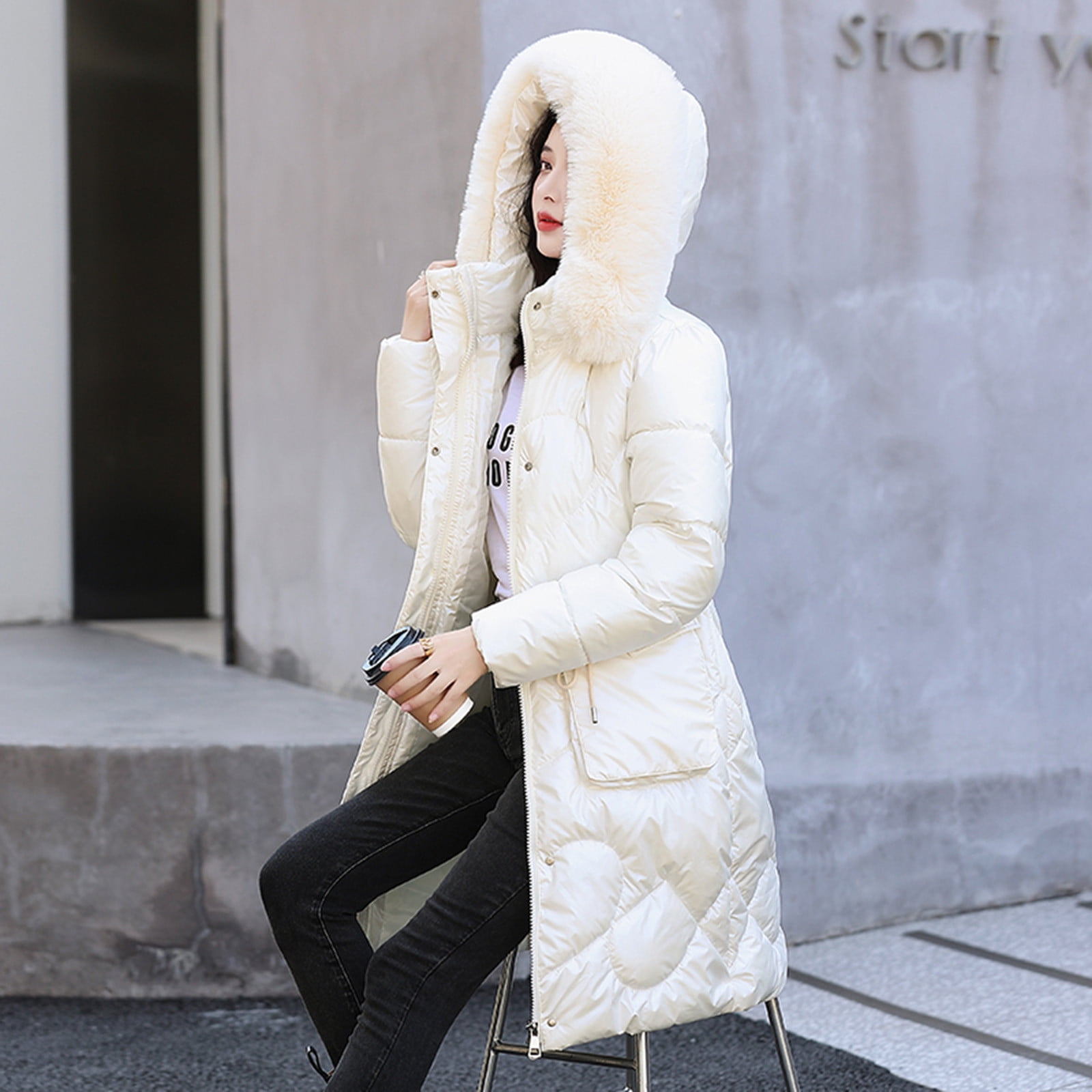 Manteaux d'Hiver Longs pour Femmes Mode Féminine Veste Longue