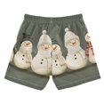 thumbnail image 7 of FORMRS Boys Swim Trunks Quick Dry Mesh Liner Boardshorts Sizes XS-XL, Gray Snowmen, 7 of 7