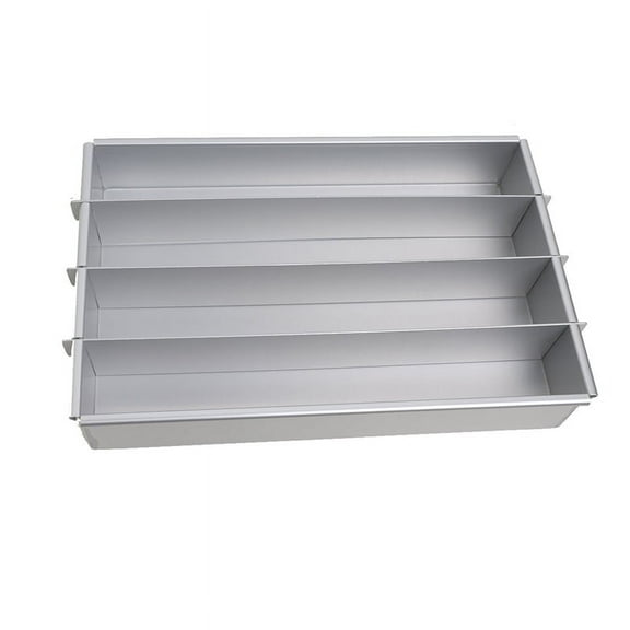 Battenberg Cake Pan, Commercial Weight Anodised Aluminium, Silver B