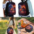 thumbnail image 2 of Jeiento Wolf Backpack for Kids 6-8/8-10 with Lunch Box 3 in 1 Elementary School Bookbags for 1st Grade Boys and Lunchbox Set Back Pack Lunch Bag Pencil Case Primary Book Bags Back Pack Abstract Fire, 2 of 7