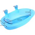 thumbnail image 3 of Bird Bath with Mirror, Cute Pet Parrot Bathtub Bird Bathing Box with Mirror Bird Cage Toy Accessory Blue, 3 of 5