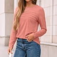 thumbnail image 4 of SUNBS Blouses for Women Long Sleeve Shirts Dressy Casual Crew Neck Fall Tops, Sizes S-2XL, 4 of 8