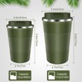 thumbnail image 7 of FORHVIPS Travel Coffee Mug 17 oz,Insulated Coffee Cups with Flip Lid,Stainless Steel Coffee Mugs Spill Proof, Double Wall Vacuum Tumblers,Reusable To Go Mug for Hot/Ice Coffee Tea, 7 of 7