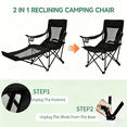 thumbnail image 2 of Oaskys Folding Chair with Breathable Mesh Surface – Adjustable Camping Chair with Cup Holder for Sitting & Lying Down, Portable Outdoor Use, 2 of 10