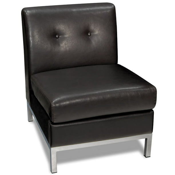 Osp Home Furnishings Wall Street, Leather Armless Chair