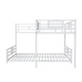 thumbnail image 6 of Harper & Bright Designs L Shaped Metal Bunk Bed, Twin Over Full Size Bunk Bed with Ladders and Guardrails for Adults, White, 6 of 14