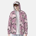 thumbnail image 4 of Fotbe Rose Flowers Men's Women's UPF 50+ Sun Protection Jacket Hooded Cooling Shirt with Pockets Hiking Outdoor Performance-Small, 4 of 9