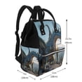 thumbnail image 2 of Disketp Wild Blue Cool Dragon Mochila de Pañales de Gran Capacidad con Múltiples Bolsillos, Mochila de Viaje Multifuncional para Bebé, Unisex, Moderna y Resistente, 2 of 6