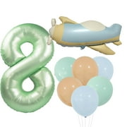 8pcs retro car fighter jet balloon8airplane foil party decoration airplane theme balloon