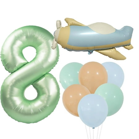 8pcs retro car fighter jet balloon8airplane foil party decoration airplane theme balloon