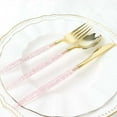 thumbnail image 6 of Efavormart 24 Pack | 8" Blush / Rose Gold Glittered Disposable Cutlery Set, Plastic Silverware for Wedding Catered Events Banquet, 6 of 11