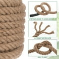 thumbnail image 4 of Unique Bargains Jute Rope 1-1/4 Inch x 100 Feet Natural Jute String Twine Twisted Manila Rope Burlap Rope, 4 of 7