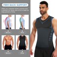 thumbnail image 2 of MISS COCOLI Men's Compression Shirt Slimming Body Shaper Vest Crewneck Workout Shirts Tummy Control Undershirts Tank Top Sports, 2 of 8