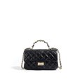 thumbnail image 1 of Bolso de mano de piel de oveja 2025 de piel auténtica, bolso bandolera para mujer, bolso con cadena de diamantes, bolso estilo Boston, 1 of 4