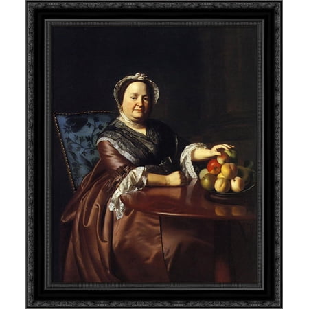 Mrs. Ezekiel Gondthwait (Elizabeth Lewis) 20x23 Black Ornate Wood Framed Canvas Art by Copley, John Singleton
