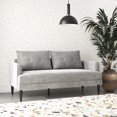 thumbnail image 2 of Novogratz Bailey Pillowback Loveseat, Light Gray Velvet, 2 of 9