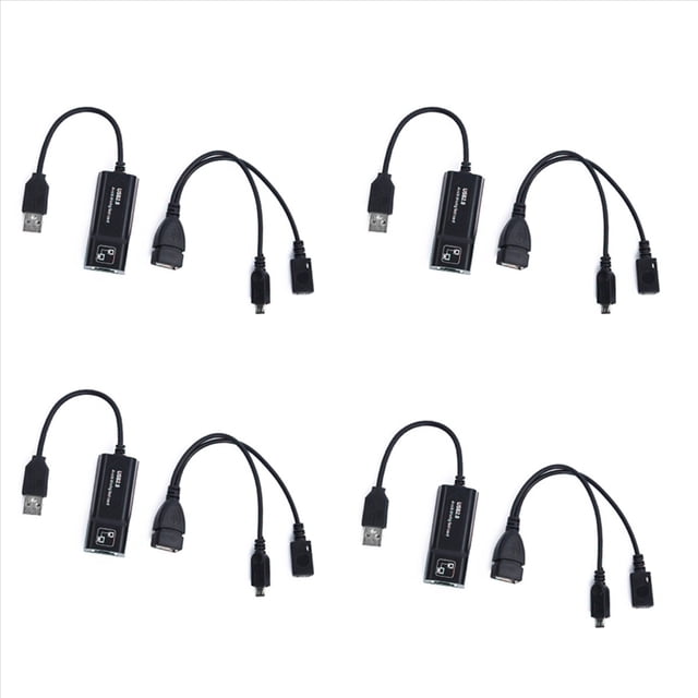 4X Adaptador USB 2.0 una RJ45 con Cable Adaptador Mirco OTG USB 2.0 Adaptador LAN Ethernet para 3 o Stick GEN 2