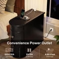 thumbnail image 7 of Tribesigns Wood End Table, 2-Drawer Narrow Side Table with Charging Station, 7 of 7