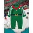 thumbnail image 4 of Cenuakty Infant Baby Christmas Knit Jumpsuit BeltStripe Print Long Sleeve Round Neck Romper Festival Clothes, 4 of 9