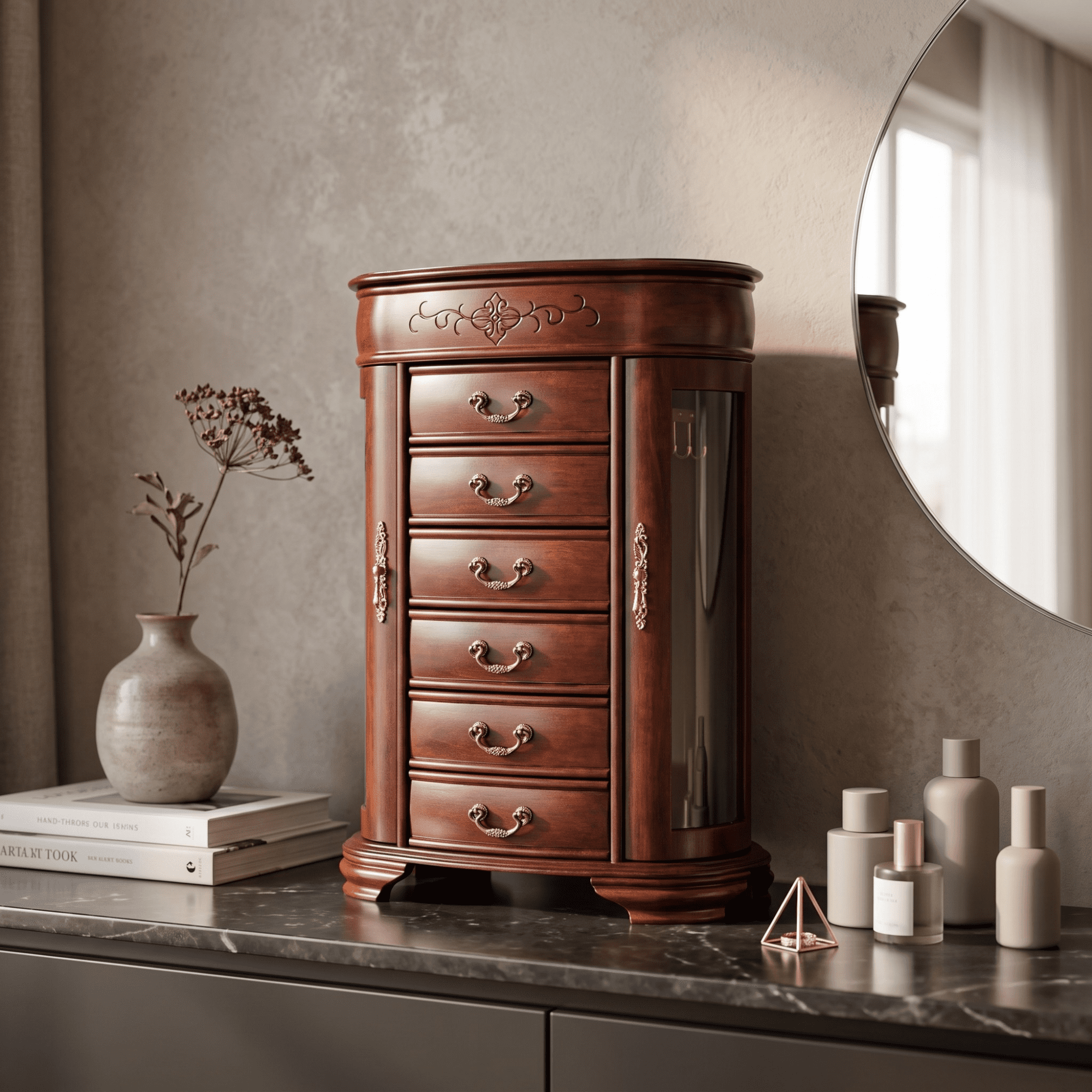 Hives & Honey Patricia Jewelry Chest, Cherry