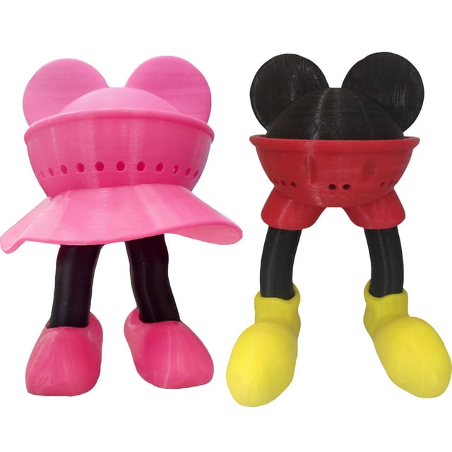 Base de Alexa Hecho para Oficina AlexaMickeyMinnie 2 Pares 22x23x15cm 1 Mickey 1 Minnie para Echo Dot 4ta Generación.