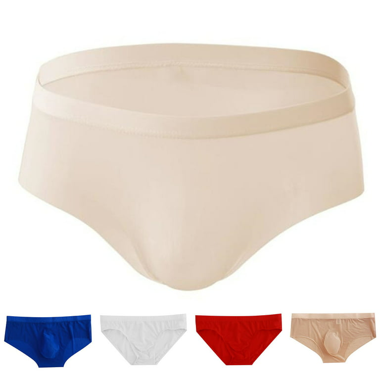 rygai Men Panties U Convex Open Crotch Zipper Underwear Faux