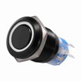 thumbnail image 4 of Interruptor De Botón Impermeable Negro Autoblocante LED De 12-24V 19 Mm Con Terminales De Cobre, Duradero E Impermeable, 4 of 7