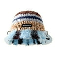 thumbnail image 2 of Tuque de Pêcheur en Laine Tricotée Vintage pour Femmes - Bonnet d'Hiver Chaud en Tissu Polyester Doux pour Temps Froid Style de Rue, 2 of 3
