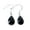 Black Onyx, variant on Solid 925 Sterling Silver Dangle Drop Earrings For Women, Natural Amethyst Pear Gemstone Unique Handcrafted February Birthstone Earrings