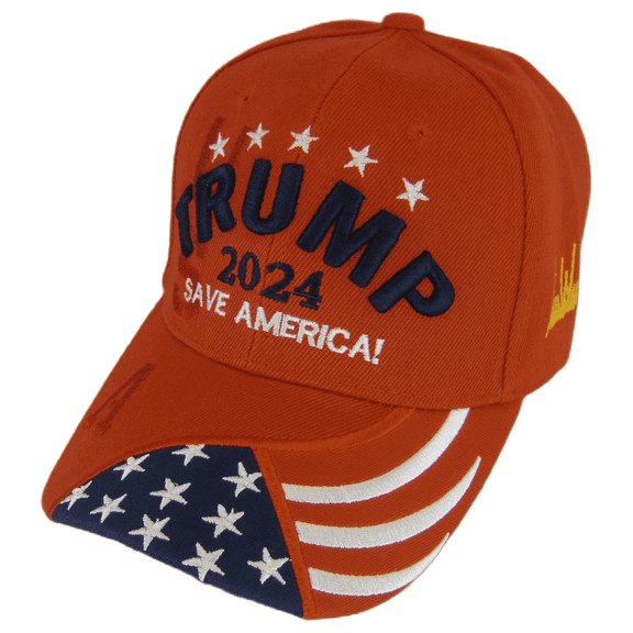 Donald Trump 2024 Save America Adjustable Baseball Cap (Red)