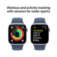 thumbnail image 4 of Apple Watch Series 10 GPS 46mm Silver Aluminum Case with Denim Sport Band - S/M, 4 of 10