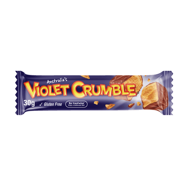 Violet Crumble Chocolate Bars  Honeycomb Toffee Covered in Rich Chocolate  20 Bars x 1.05 OZ (30g)
