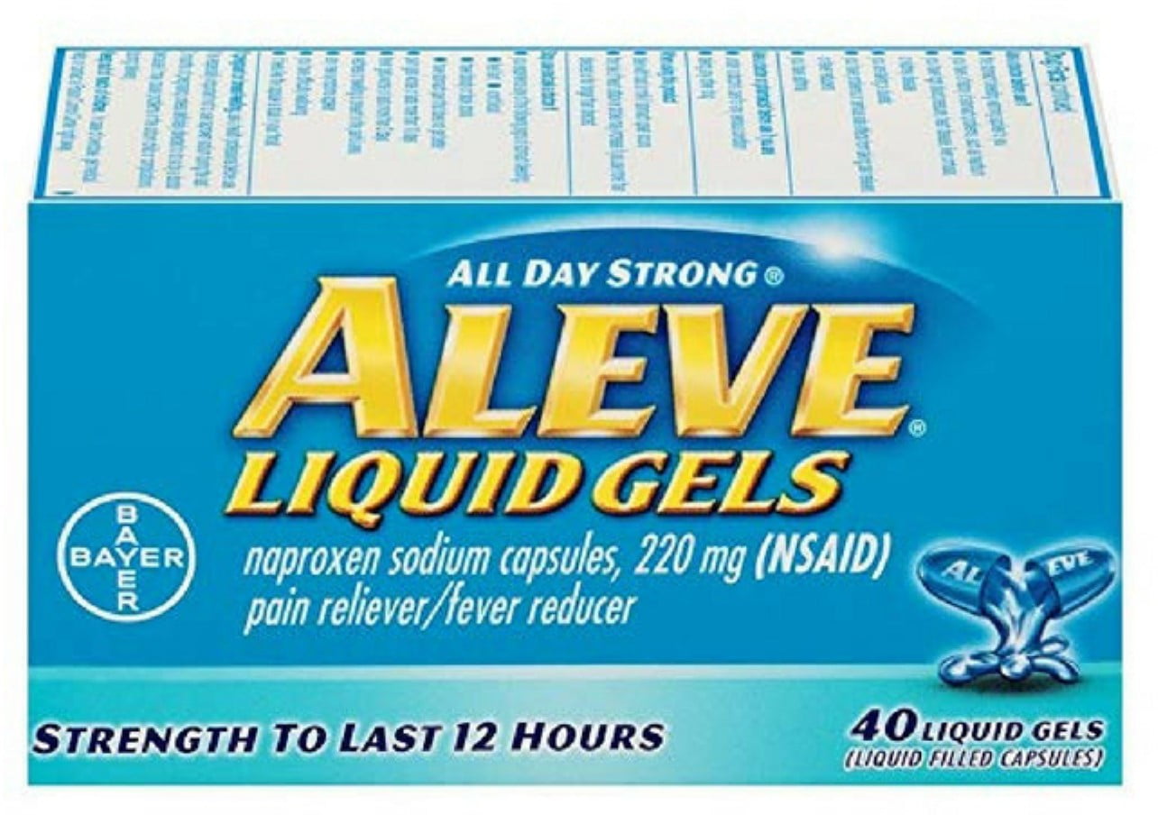 Aleve Liquid Gels Pain Reliever/Fever Reducer 220 Mg 40 Ea (Pack Of 3 ...