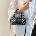thumbnail image 4 of Polka Dot Crossbody Bags for Women Round Boston Bag Glossy Purses Women Satchel Handbag Cute Mini Bucket Bag Trendy, 4 of 9