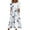 #145 White Dress, variant on Staron Clearance Summer Dresses for Women 2025 Floral Print Loose Flowy Holiday Short Sleeve Dresses with Pockets Casual Spring A Line Crew Neck Boho Midi Dress White XXL