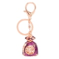 thumbnail image 2 of Chinese Keychain, Metal Keychain Purple Fortune Bag Zinc Alloy  For Backpack, 2 of 8