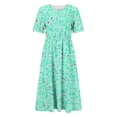 thumbnail image 2 of TaTaai Women's Summer Floral Short Sleeve Dress with Round Neckline and Breathable Relaxed Fit Gift, 2 of 7