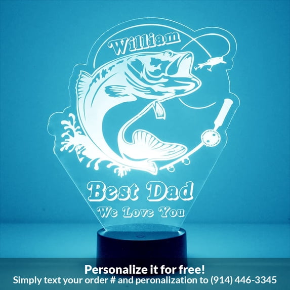 Mirror Magic Store Best Dad Color Changing Personalized LED Light with Remote Control