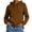 Brown, variant on Women's Long Sleeve Hoodies Side Split Basic Hooded Sweatshirt Teen Fall Fleece Lined Casual Fashion Pullover Top S-XXL