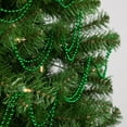 thumbnail image 2 of Northlight Shiny Metallic Beaded Christmas Garland - 15' x .25" - Emerald Green - Unlit, 2 of 5