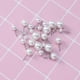 thumbnail image 5 of Paquete de 12 pares de pendientes de perlas geométricas para mujer, ligeros, con decoración de joyas, hipoalergénicos, de perlas sintéticas compuestas (blancos), 5 of 5