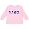 thumbnail image 3 of Inktastic New York in Blue Text Boys or Girls Long Sleeve Toddler T-Shirt, 3 of 5