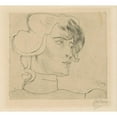 thumbnail image 2 of Jan Toorop 16x15 Gold Ornate Wood Frame and Double Matted Museum Art Print Titled - Portrait of Marguerite Helfrich (1897), 2 of 4