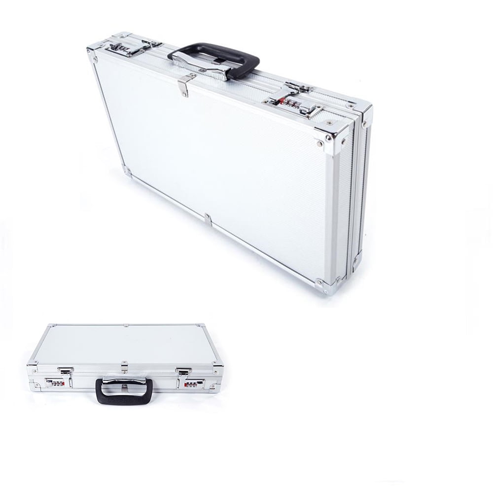 Aluminum Hard Case with Foam Insert Small Metal Tool Box Storage