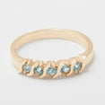 thumbnail image 4 of LBG British Made 10k Rose Gold Natural Blue Topaz Womens Eternity Ring - 33 size options - Sizes 4 to 12 Available, 4 of 6