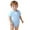 Blue, variant on Girls Romper Solid Color Short Sleeve Romper Beach School Party Toddler Clothes Newborn Onesies Dark Gray 9 Months-12 Months