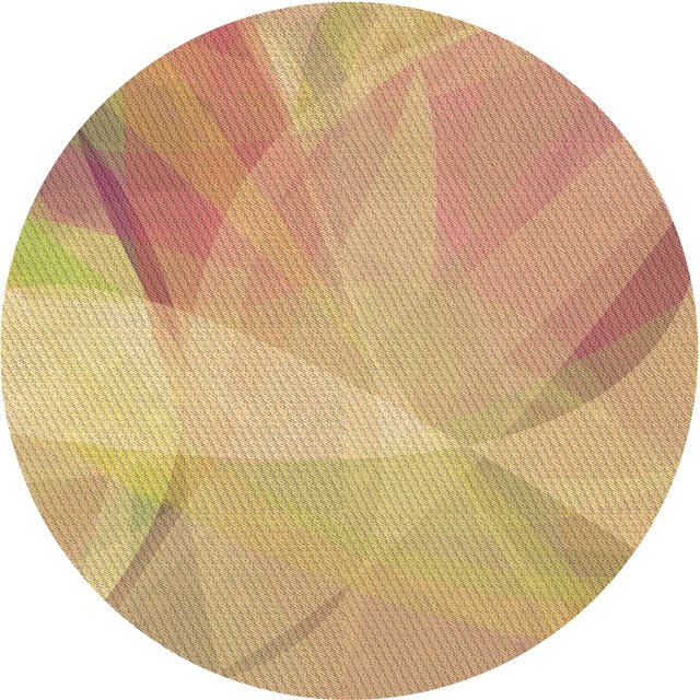 Ahgly Company Tapis Rond Lavable en Machine Intérieur Transitionnel Jaune Orange, 3 Pieds Rond